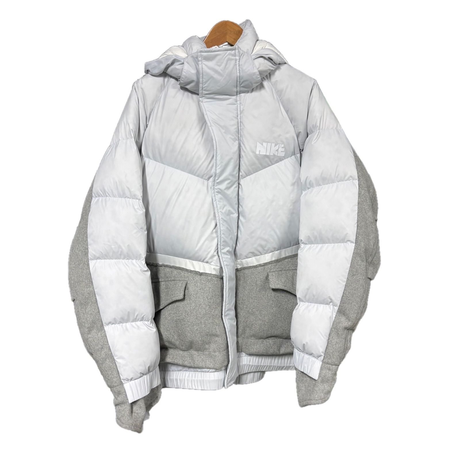 SACAI NIKE ダウンジャケット ナイロンウール切り替え SIZE XL - メルカリ