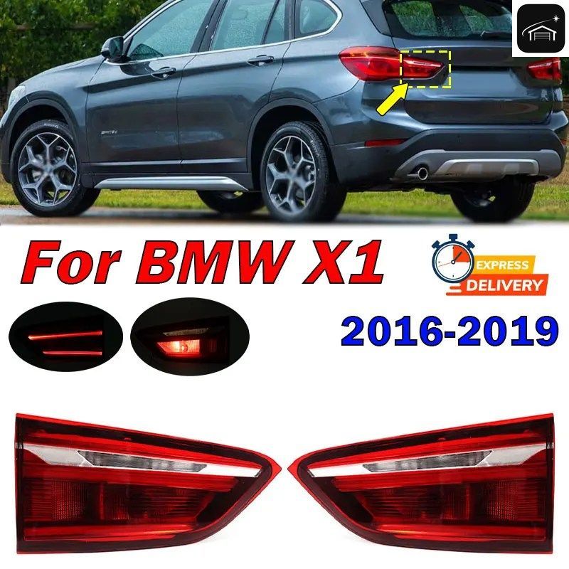 BMW X1 2016-2019用 LEDリアテールライト ブレーキストップランプ リバースバンパーテールライトの様子 63217350697 63217350698 カスタム