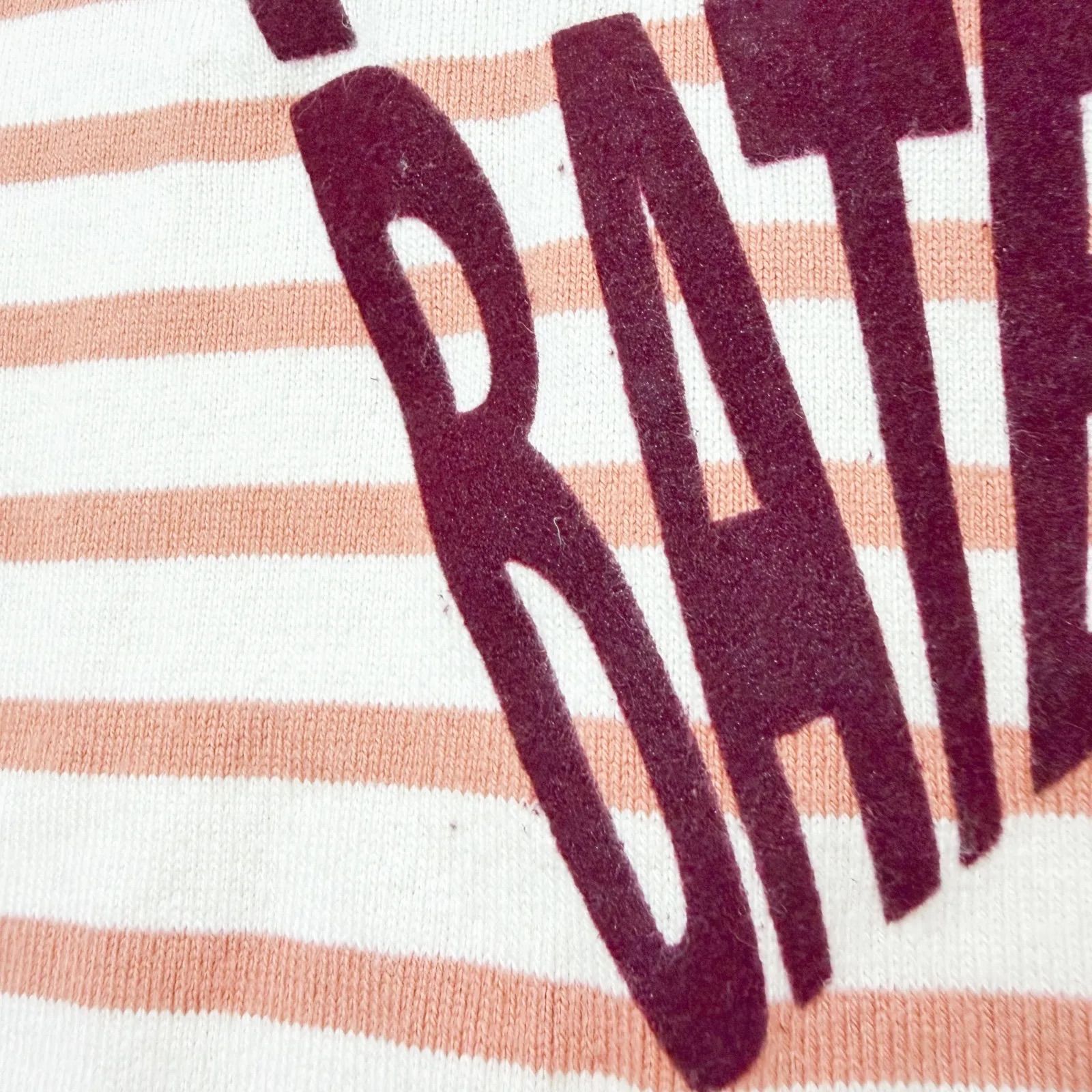 Petit Bateau プチバトー ボーダー 長袖カットソー ロンT ロゴ 12ans 