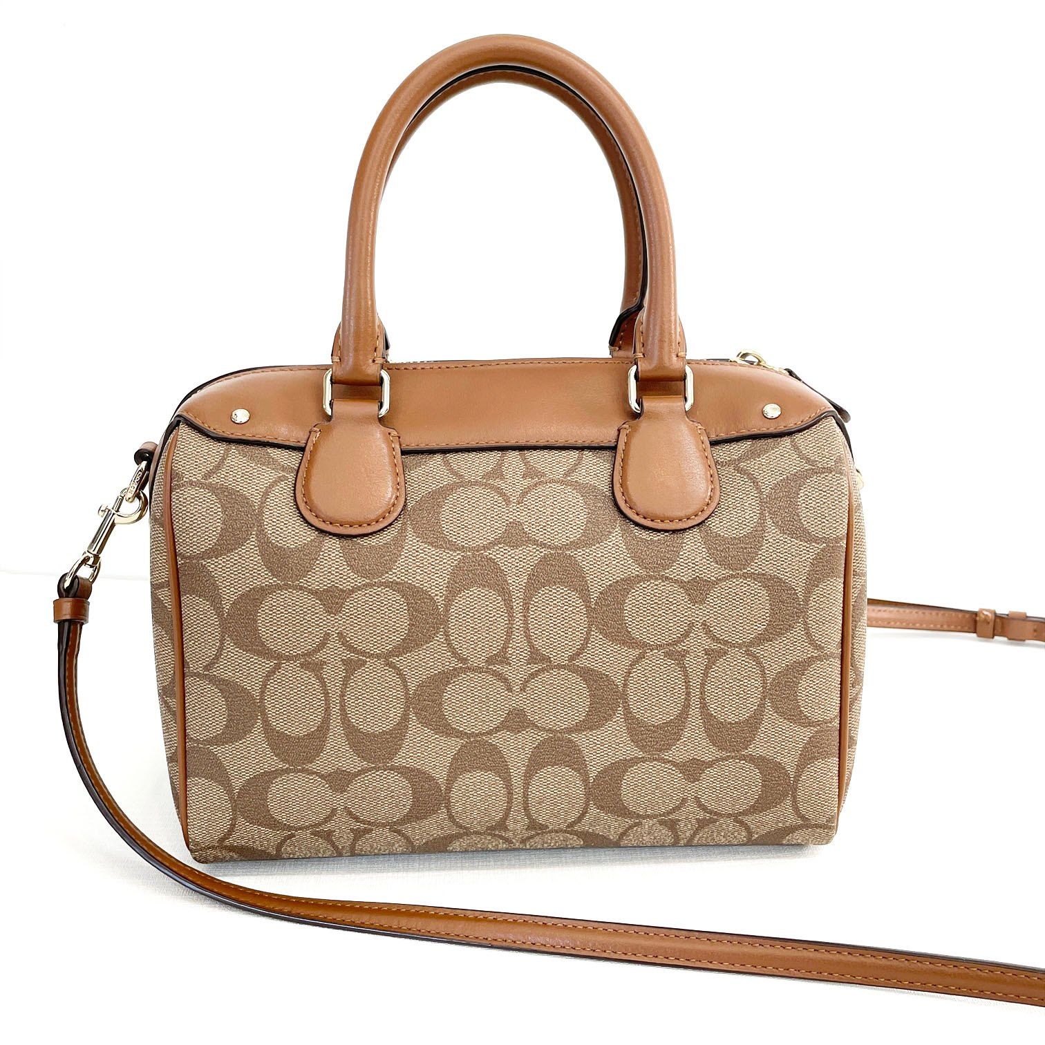 美品 コーチ ミニボストンバッグ ミニベネット　2way シグネチャー COACH コーチ ベネットミニサッチェル 2WAY ミニ ボストン バッグ