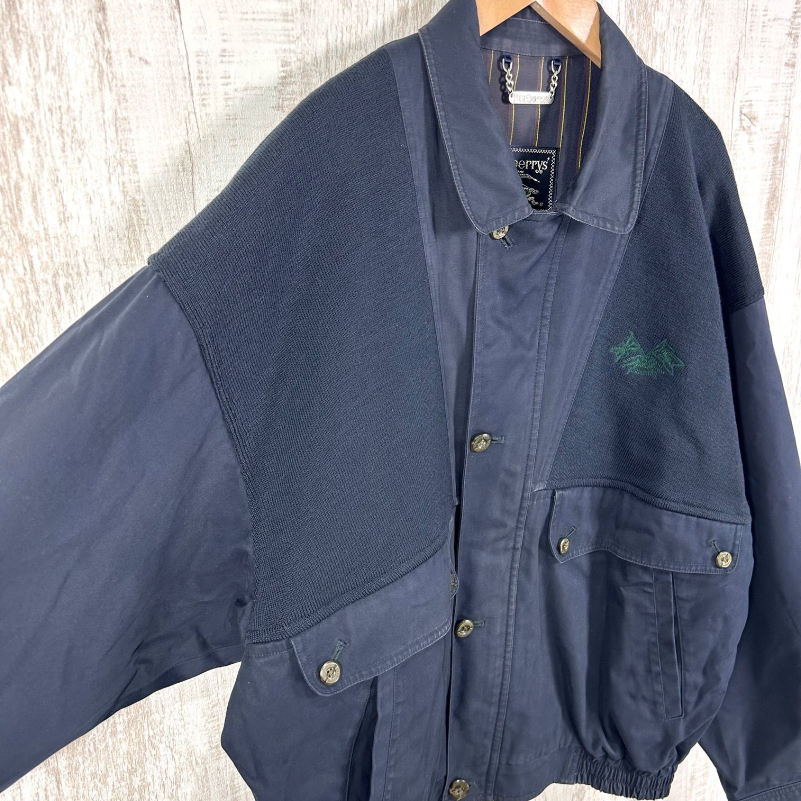 古着 90s Burberrys ヴィンテージ バーバリーズ ニット切替 スイング