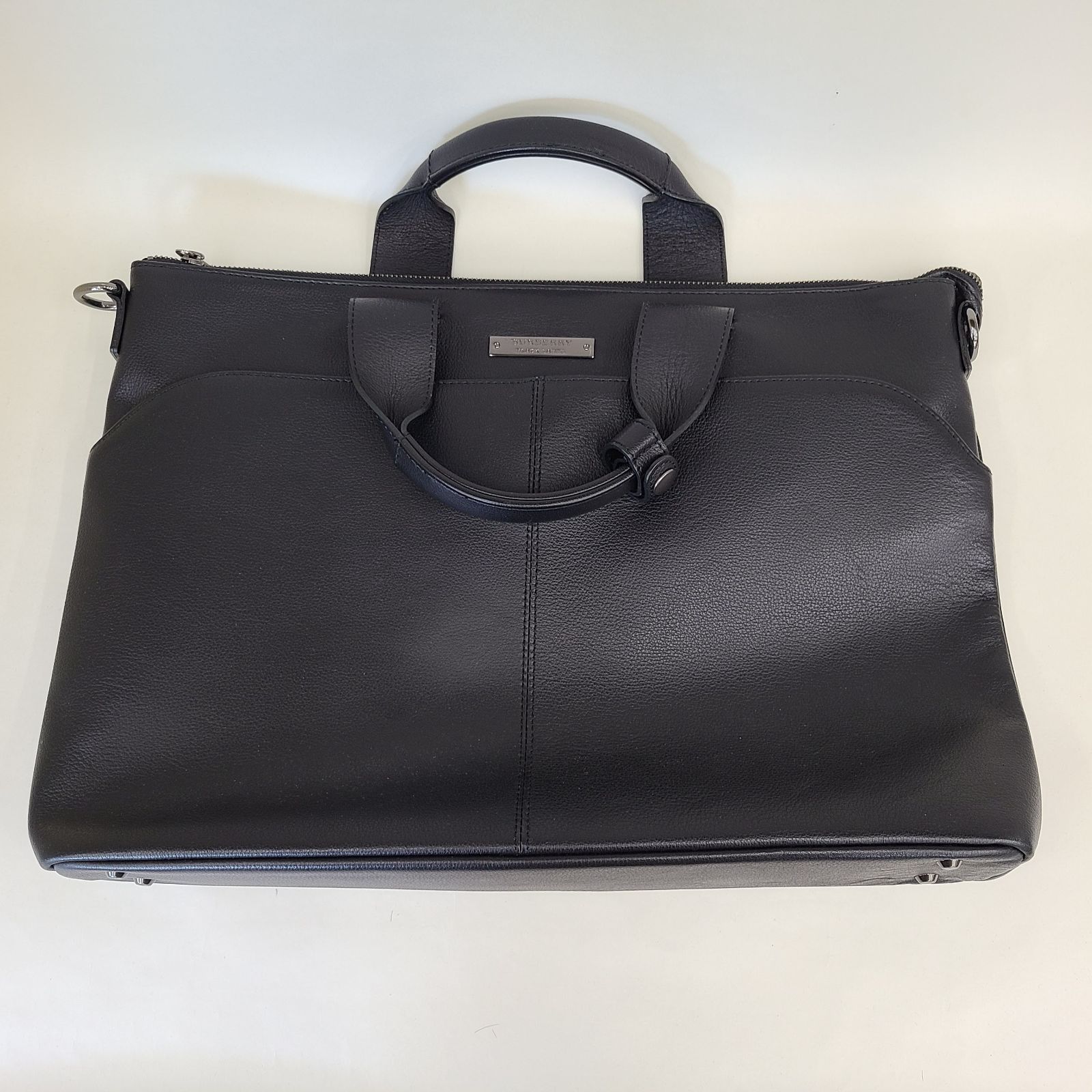 【美品】 バーバリーブラックレーベル BURBERRY レザー ビジネスバッグ　黒