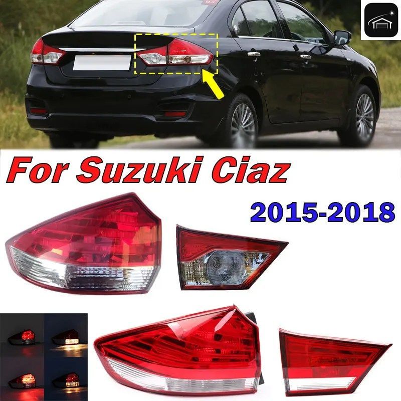 CAR CIAZ 2015 - 18 テールライトストップランプ警告ブレーキテールライトカーランプハウジング（電球なし）カスタムパーツ