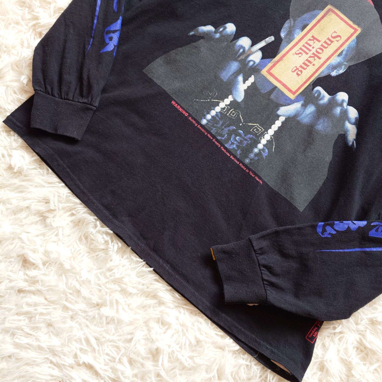 FR2 Smoking Kills キョンシー ロングTシャツ ブラック 梅 人気