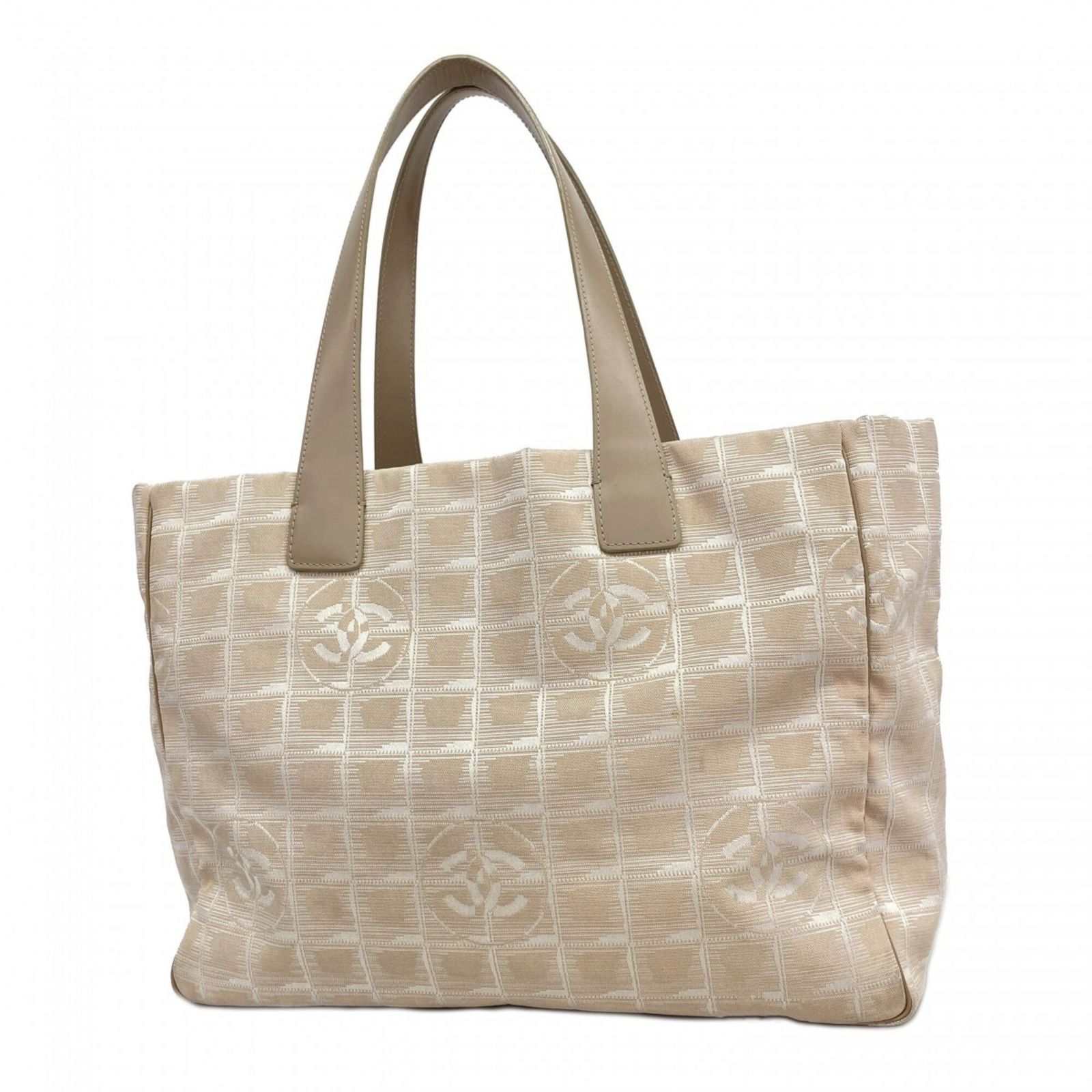 シャネル(Chanel) シャネル トートバッグ ニュートラベル ナイロン ベージュ レディース