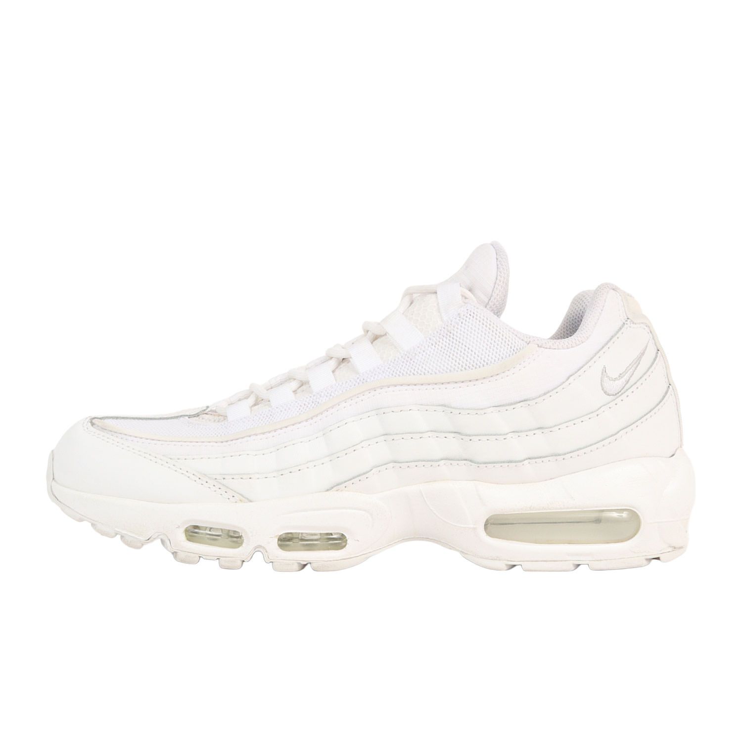 NIKE ナイキ サイズ:US9(27.0cm) AIR MAX 95 ESSENTIAL Triple White (CT1268-100) エア マックス95 エッセンシャル ホワイト 白 ローカット スニーカー シューズ 靴【メンズ】【中古】