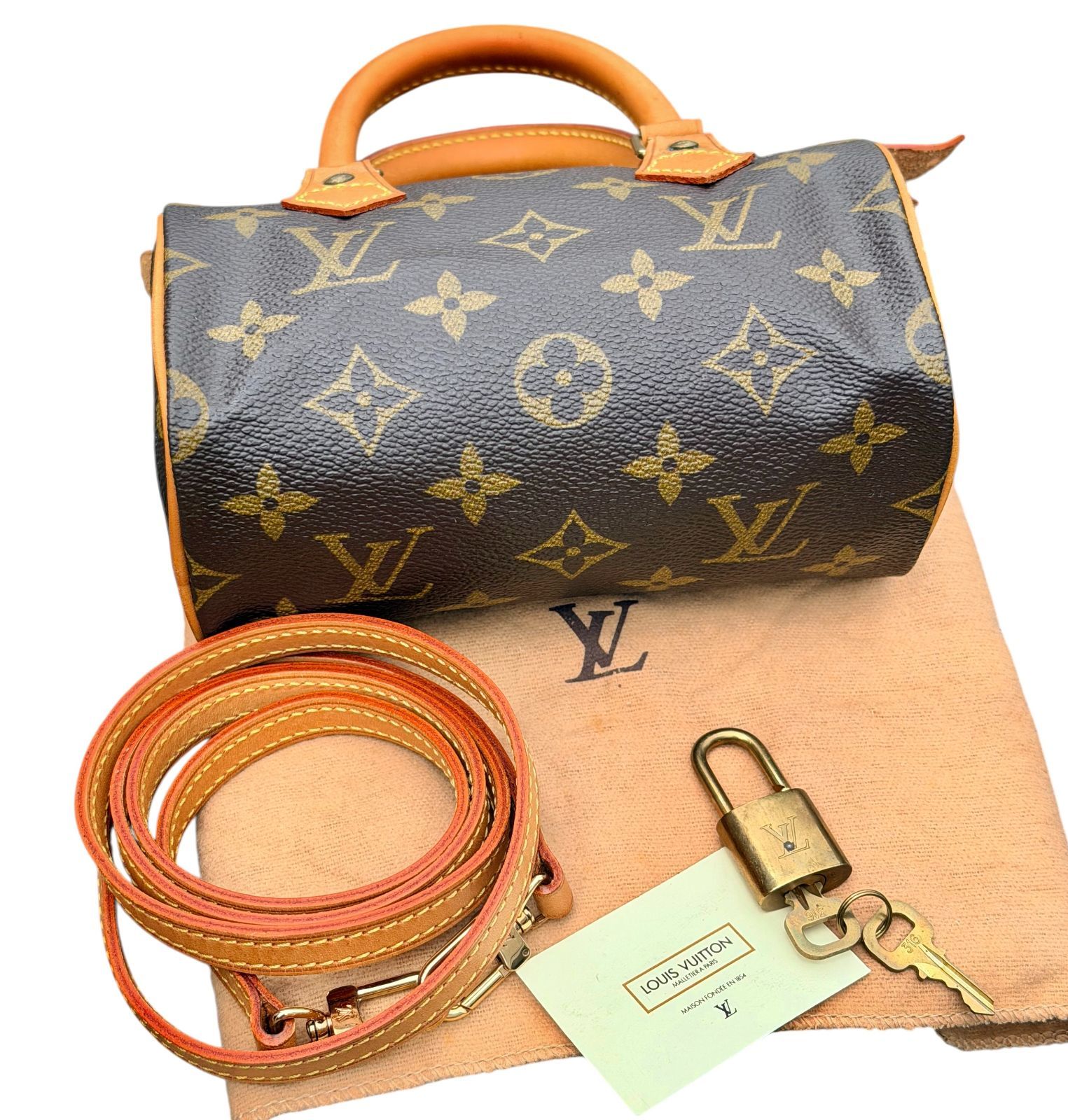 超美品◇本物◇LOUISVUITTONルイヴィトンモノグラムミニスピーディナノ