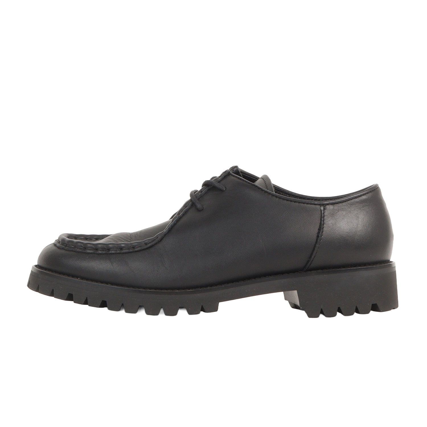 【美品】PADRONE パドローネ サイズ:41(26.5cm相当) 現行モデル チロリアンシューズ (TYROLEAN SHOES WATER PROOF LEATHER) ブラック 黒 日本製 ブランド 靴【メンズ】【中古】