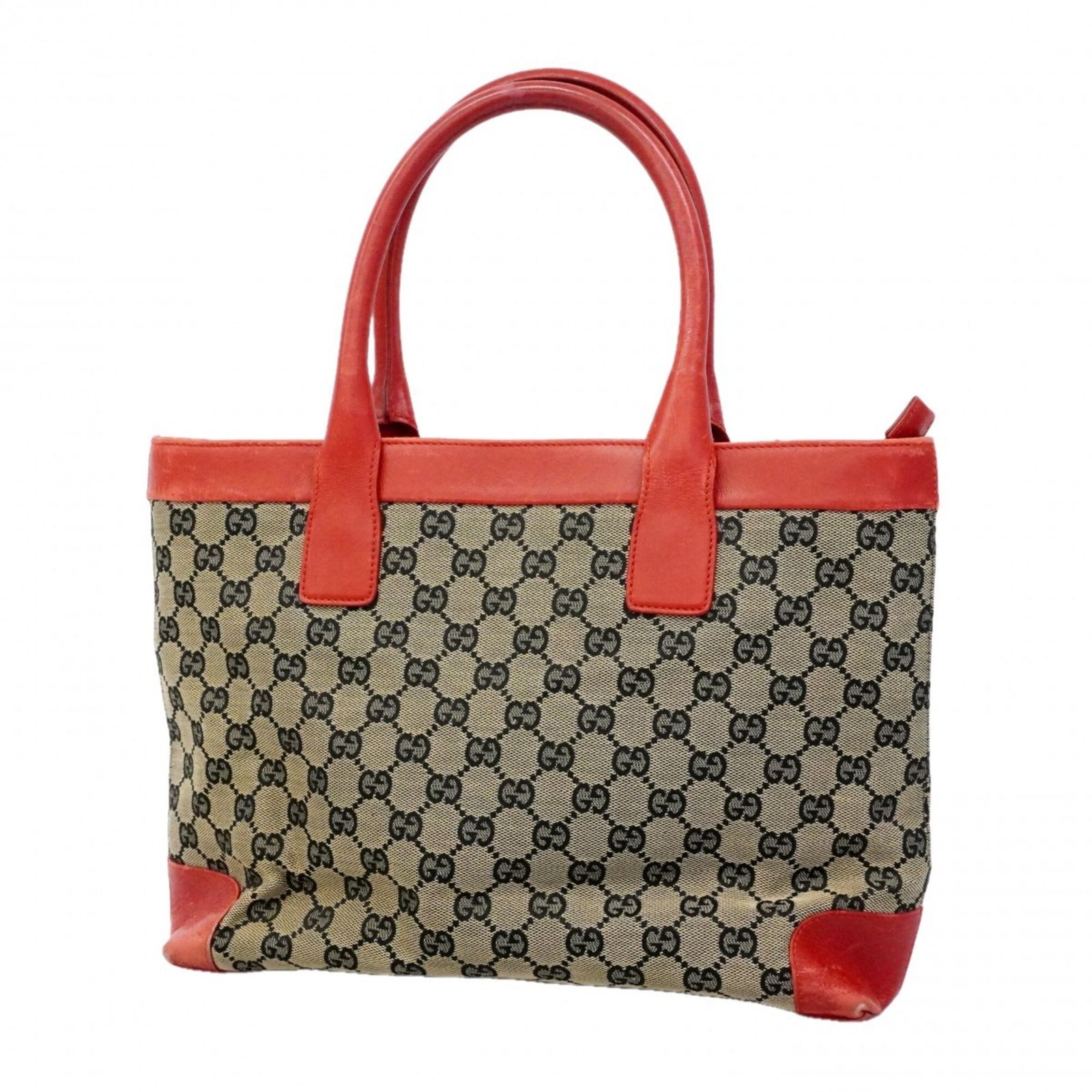 グッチ(Gucci) グッチ トートバッグ GGキャンバス 002 1119 キャンバス ブラック レッド レディース
