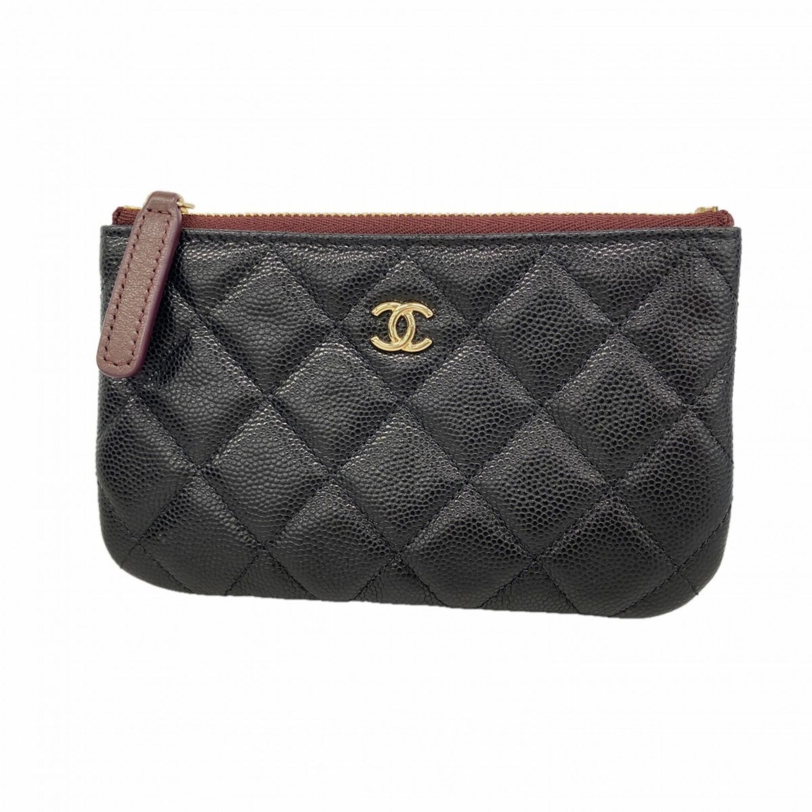 シャネル(Chanel) シャネル 財布・コインケース マトラッセ キャビアスキン ブラック レディース