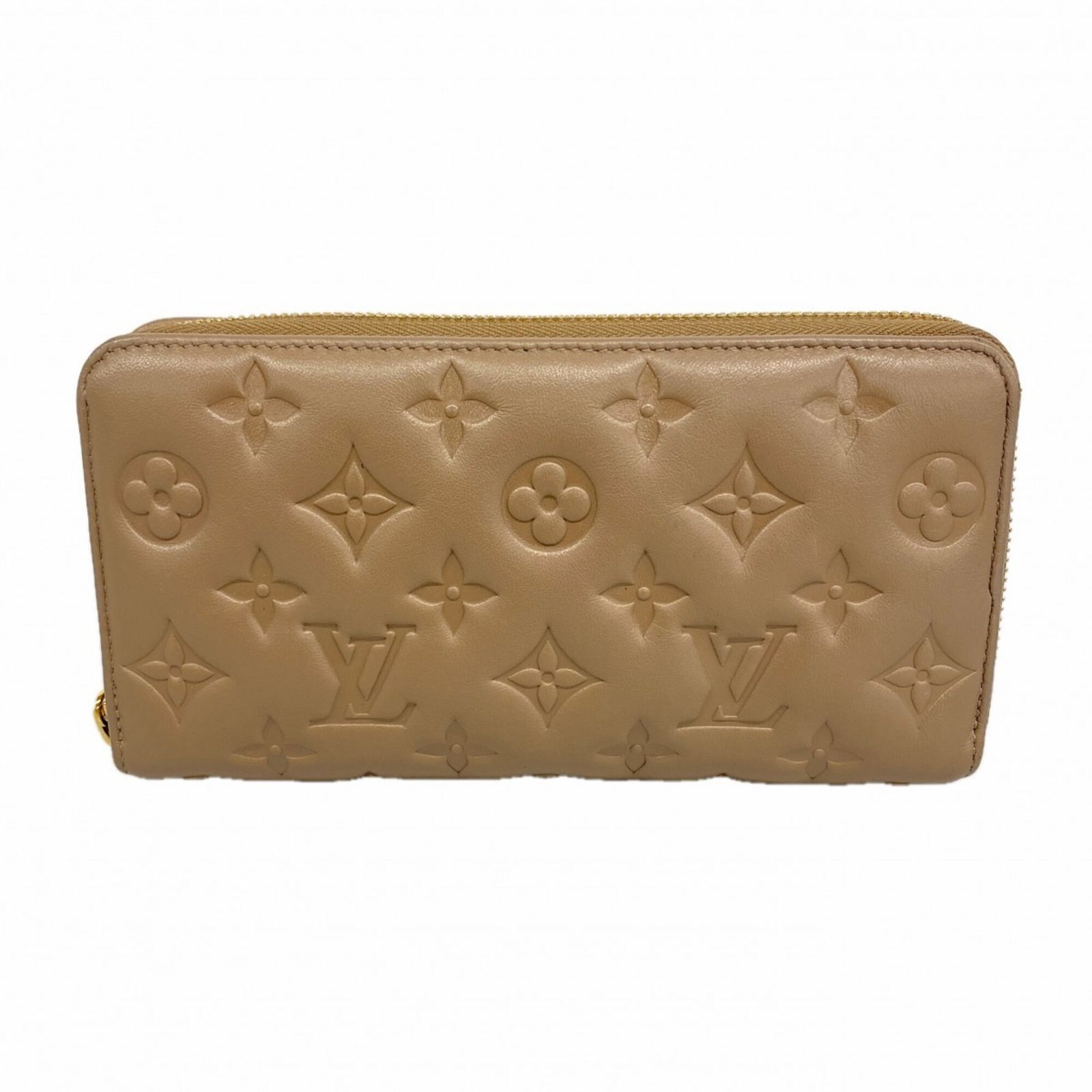 ルイ・ヴィトン(Louis Vuitton) ルイ・ヴィトン 長財布 モノグラム・エンボス ジッピーウォレット M81511 トープレディース