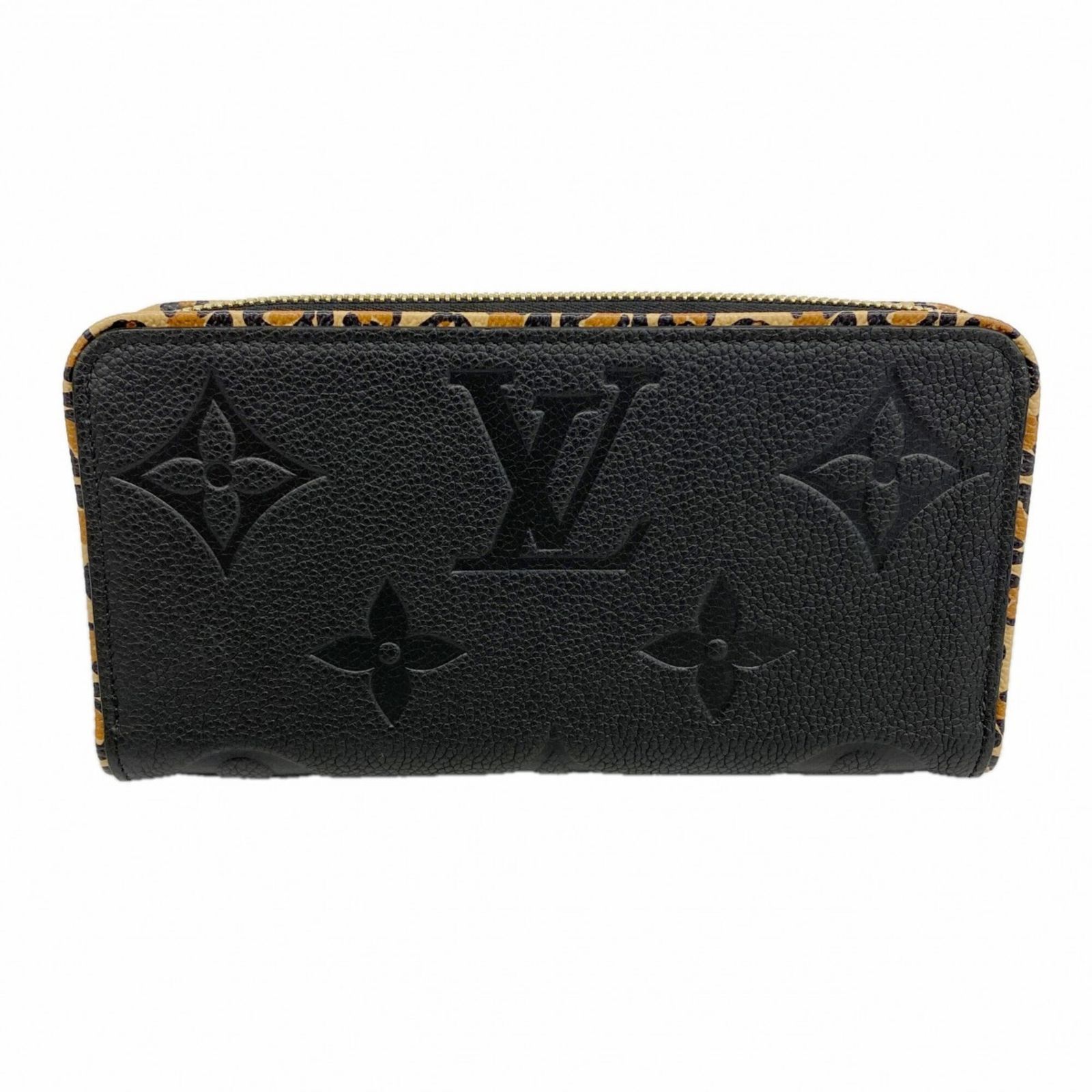 ルイ・ヴィトン(Louis Vuitton) ルイ・ヴィトン 長財布 モノグラム・アンプラント ワイルドアットハート ジッピーウォレット M80680 ノワールレディース