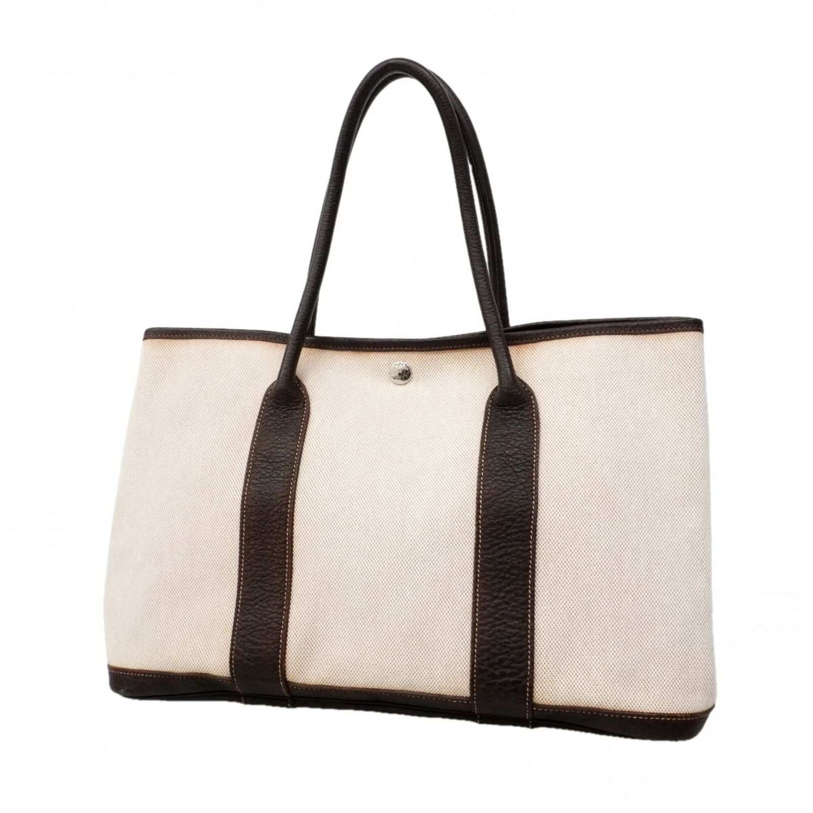 エルメス(Hermes) エルメス トートバッグ ガーデン トワルアッシュ ブラウン □J刻印レディース
