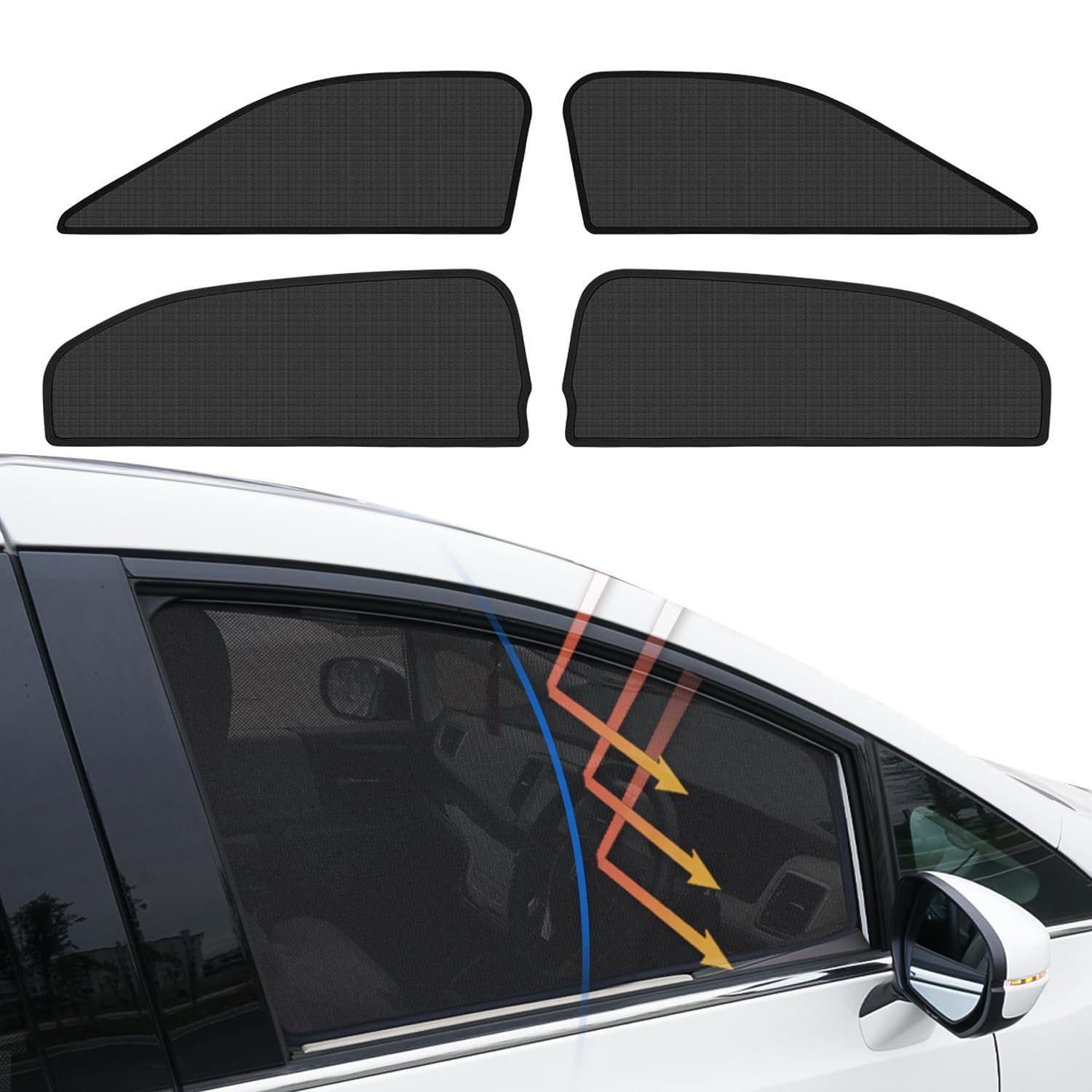 CARTIST ホンダ ヴェゼル RV3/4/5/6型 メッシュカーテン VEZEL 2代目 2021年~現行 遮光カーテン サンシェード カーシェード フロントドア 遮光カーテン UVカット 遮光 断熱 説明書付き 安定性 取り付け簡単 インテリア 日よas