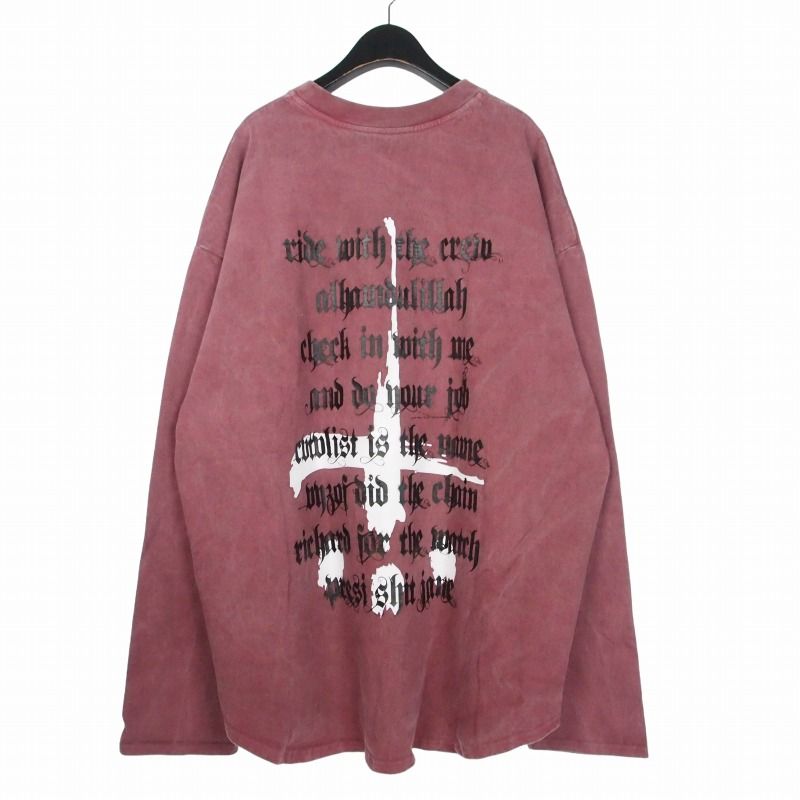 カタリスト CVTVLIST グラフィックプリントロングスリーブ ロンT Tシャツ カットソー 長袖 2 ボルドー 2101090303