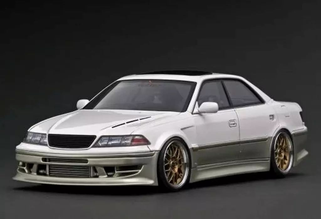 【中古】ミニカー 1/18 VERTEX JZX100 MARK-II(パールホワイト×シャンパンゴールド) [IG3580]