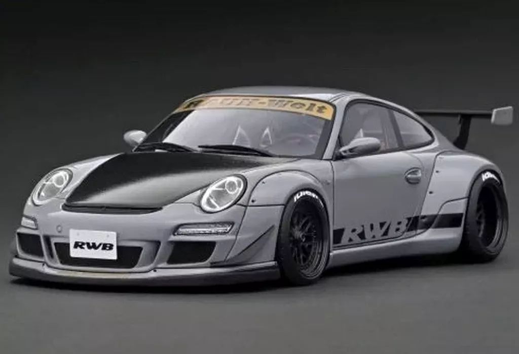 【中古】ミニカー 1/18 RWB 997 GT3(グレー) [IG3255]