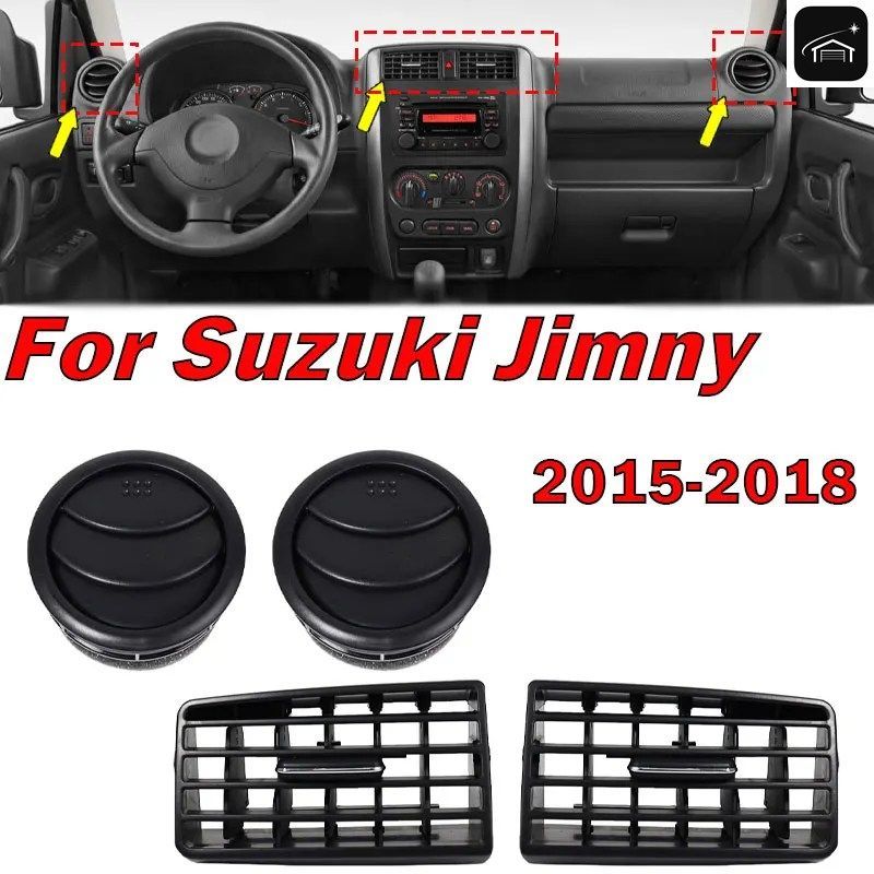 1個 車内エアベントグリルディフューザー ジムニー 2015-2018 フロントダッシュボード AC エアコンベント アウトレットカスタムパーツ