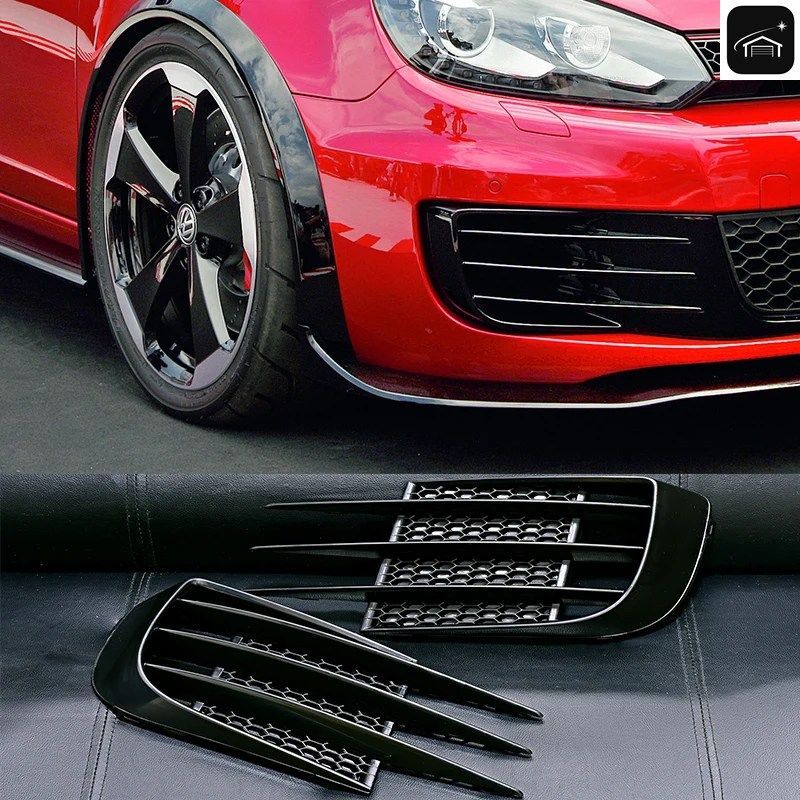 車のフロントフォグランプカバー 2008-2013 フォークスワーゲン VW ゴルフ 6 MK6 GTI R R20 フォグランプ フードフレーム フォグランプ Eカ