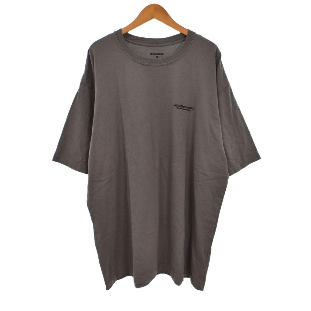 ネイバーフッド NEIGHBORHOOD Tシャツ カットソー 半袖 ロゴ刺繡 XL グレー