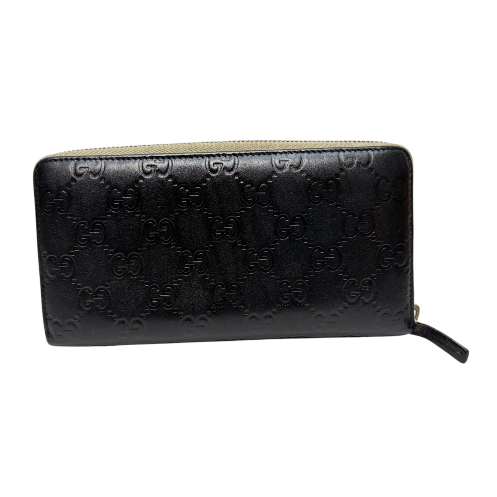 GUCCI グッチ シマ 長財布 4570 GUCCI グッチ 長財布 シマレザー ラウンドファスナー - メルカリ