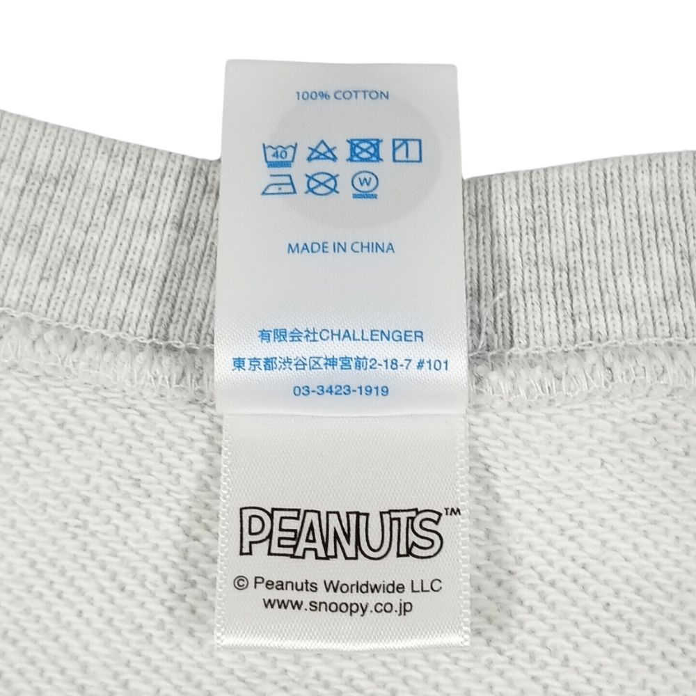 CHALLENGER チャレンジャー × PEANUTS SNOOPY 16SS C/N SWEAT