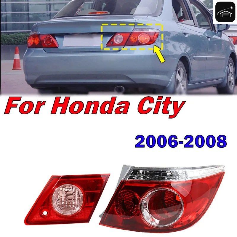 ホンダ シティ 2006 2007 2008 テールライト リアターンシグナル 内側/外側テールライトランプハウジング（バルブなし）