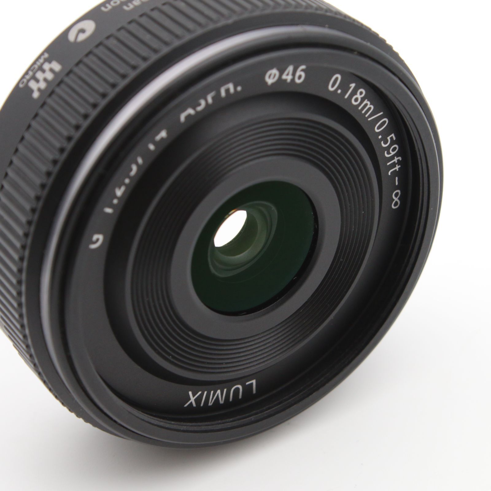極上品】 Panasonic LUMIX G 14mm F2.5 ASPH. ブラック マイクロフォー