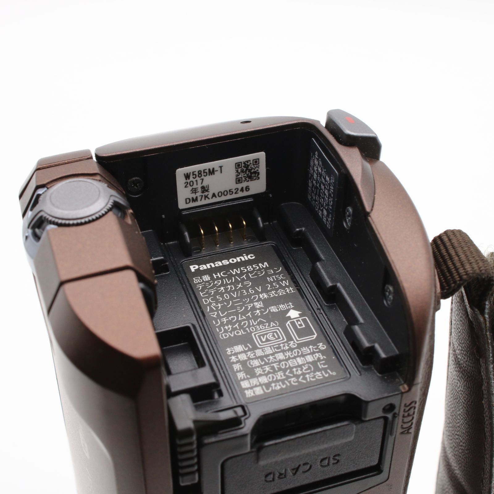 極上品】 Panasonic HC-W585M ブラウン 64GB ワイプ撮り 高倍率90倍