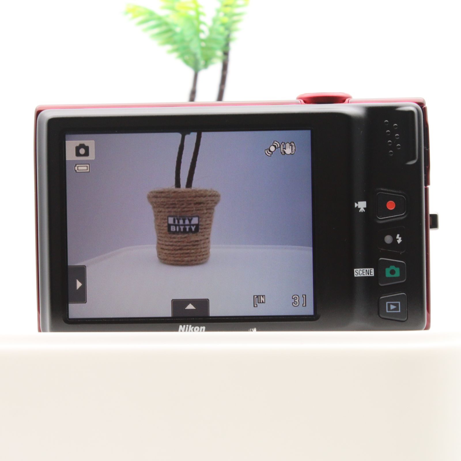 極上品】 Nikon COOLPIX S6100 レッド デジタルカメラ #090VV0689
