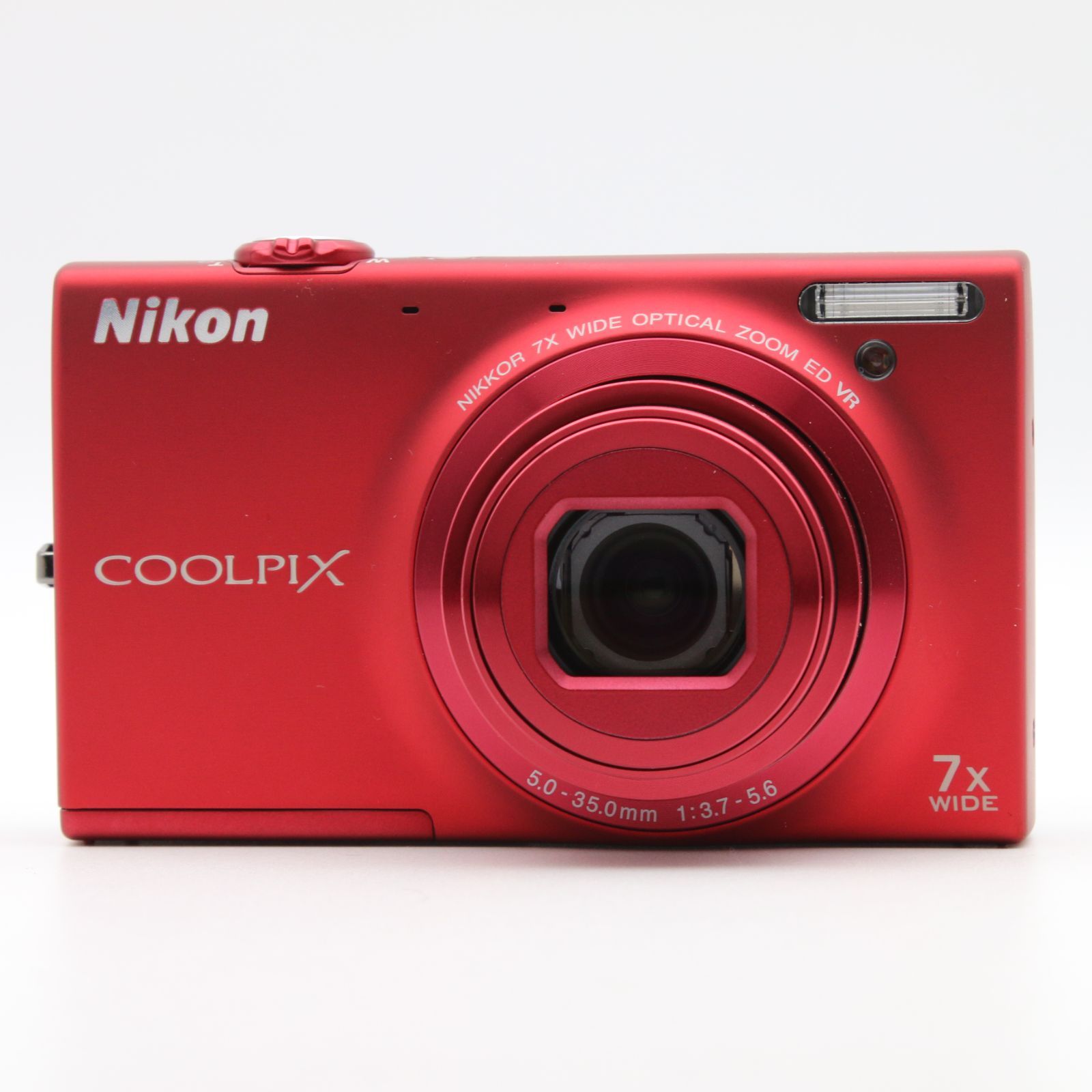 極上品】 Nikon COOLPIX S6100 レッド デジタルカメラ #090VV0689