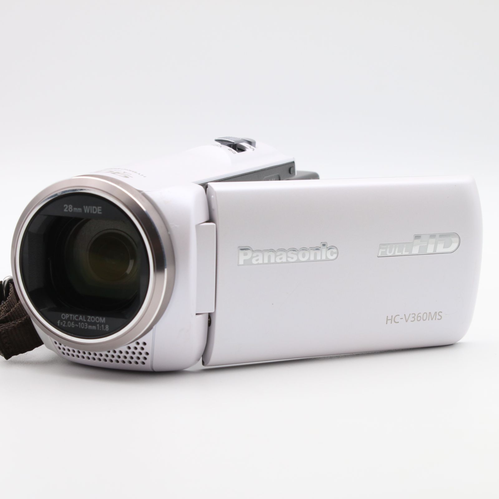 【美品】 Panasonic HC-V360MS ビデオカメラ 本体 ほぼ新品】 Panasonic HC-V360MS ホワイト 16GB 高倍率90倍ズーム HD