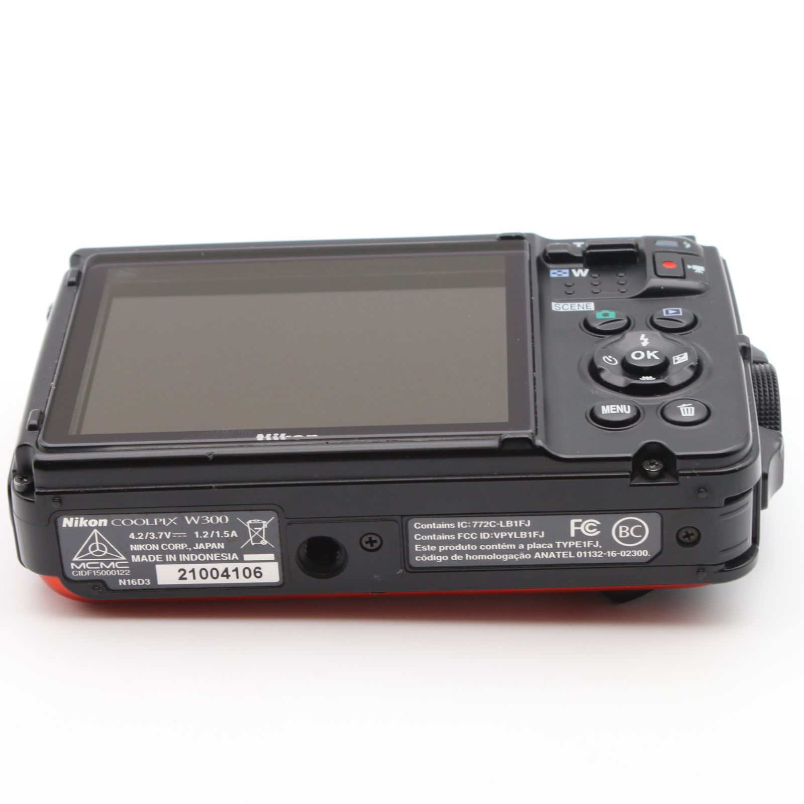 ほぼ新品】 Nikon COOLPIX W300 OR オレンジ 1605万画素 防水 耐寒