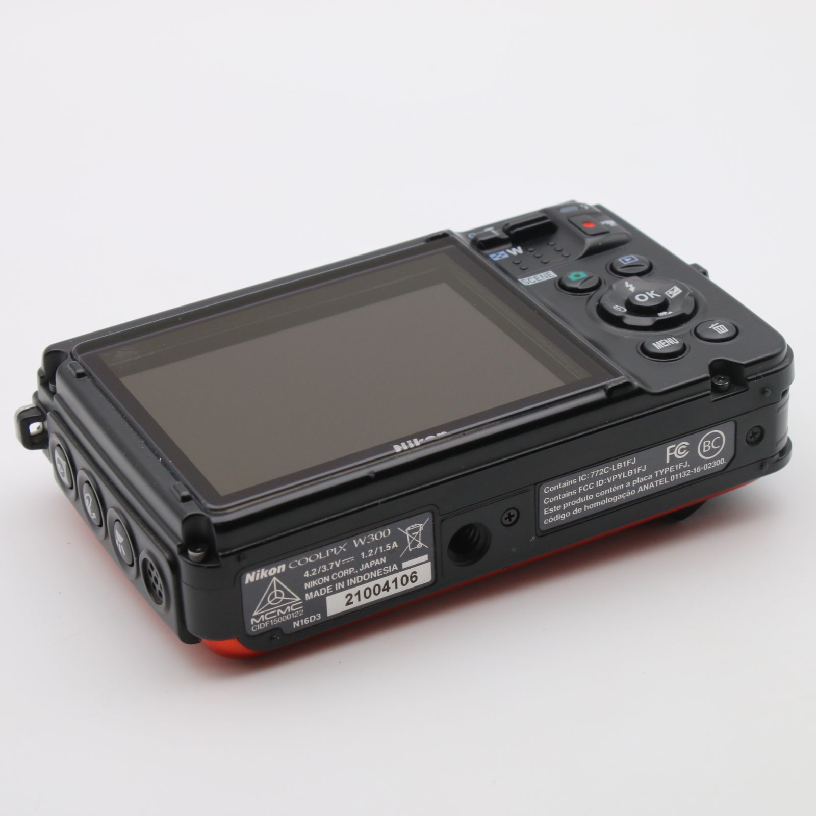 ほぼ新品】 Nikon COOLPIX W300 OR オレンジ 1605万画素 防水 耐寒