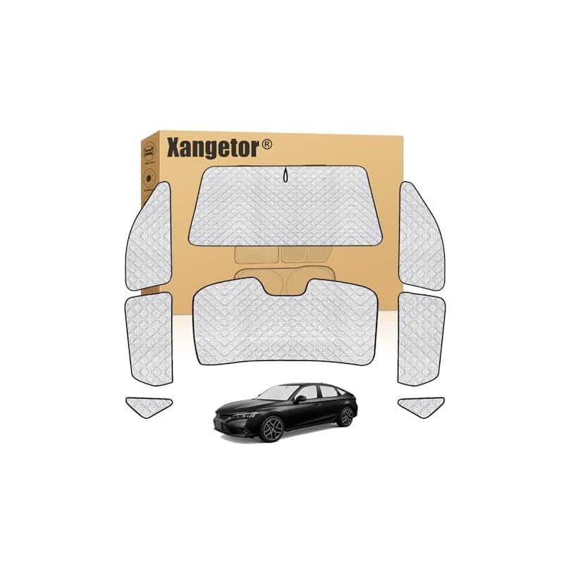 [Xangetor] シビック FL1 サンシェード フルセット 車用 全窓 遮光シェード カーテン ホンダ 専用 シビック FL1 11代目 2021.9～現行 フロントサンシェード 車中泊グッズ 高密度 UVカット 日除け 断熱 遮光シェード 全窓目隠し 8,402円