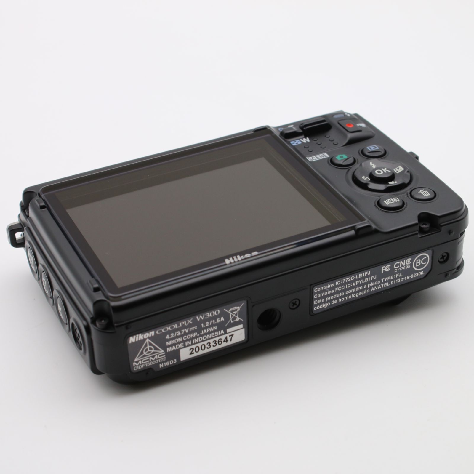 極上品】 Nikon COOLPIX W300 ブラック 1605万画素 防水 耐寒 防塵