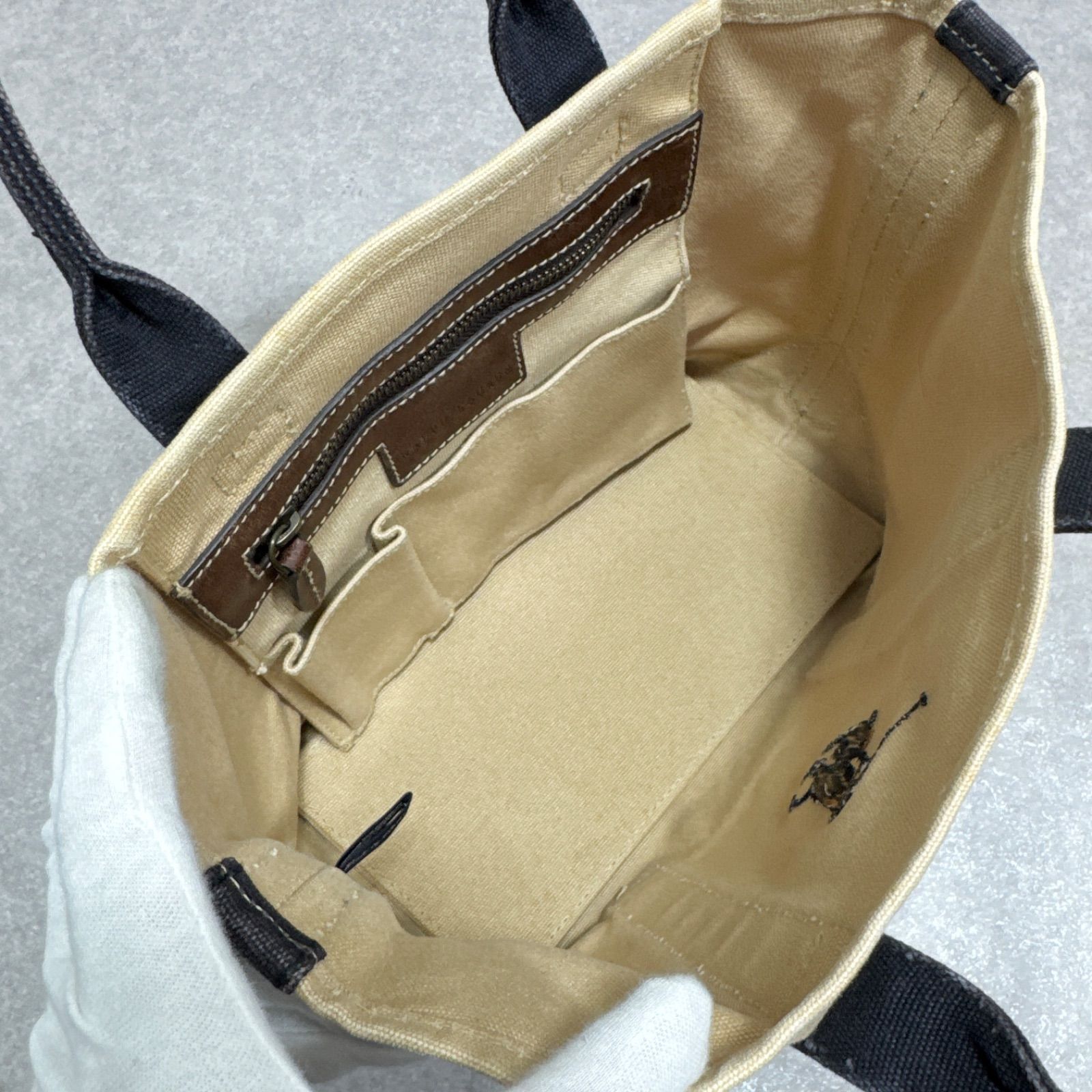 RALPH LAUREN ラルフローレン キャンバス ミニトートバッグ