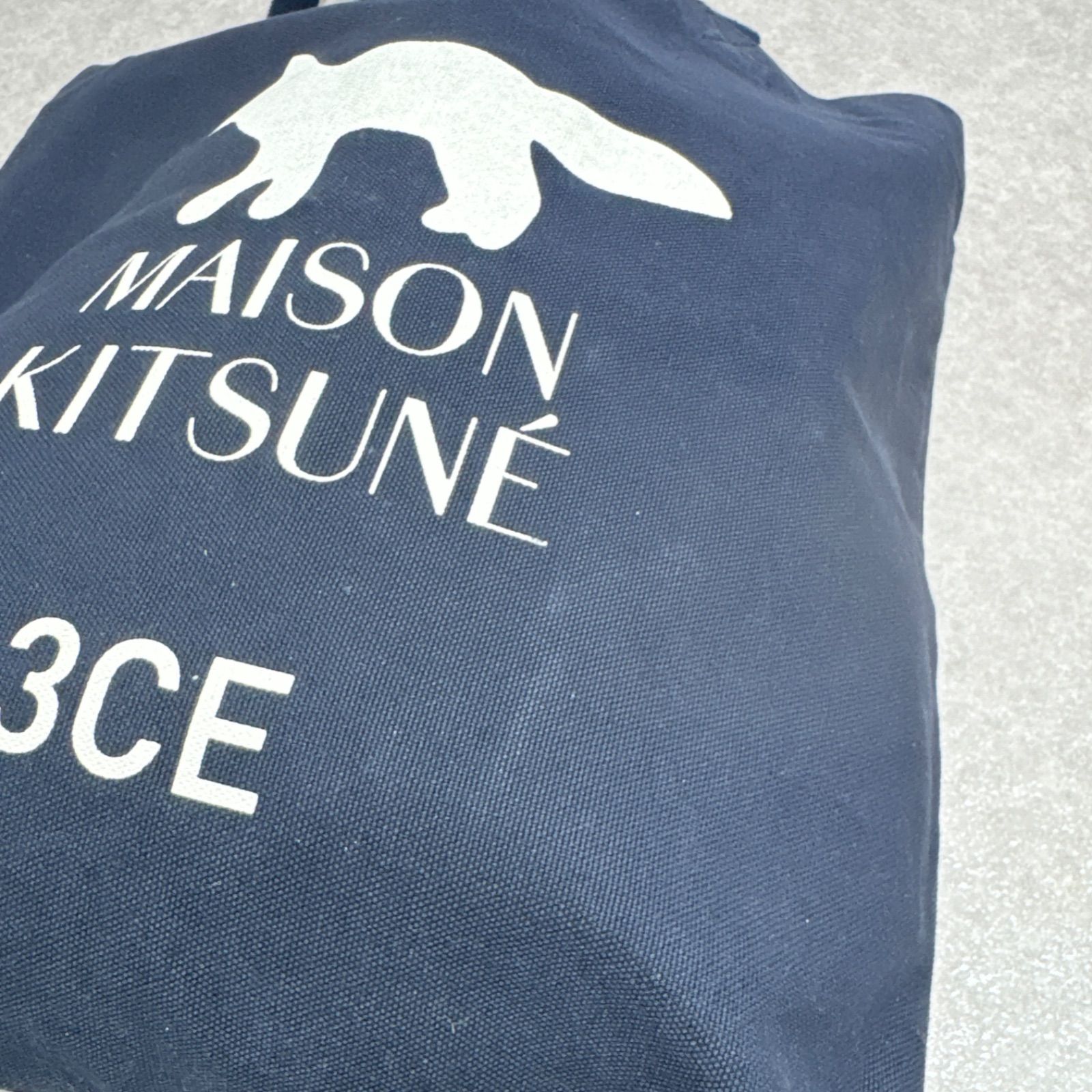 MAISON KITSUNE メゾンキツネ トートバッグ キャンバス ネイビー 