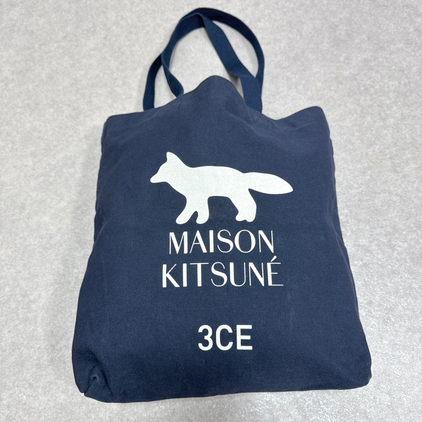 MAISON KITSUNE メゾンキツネ トートバッグ キャンバス ネイビー 
