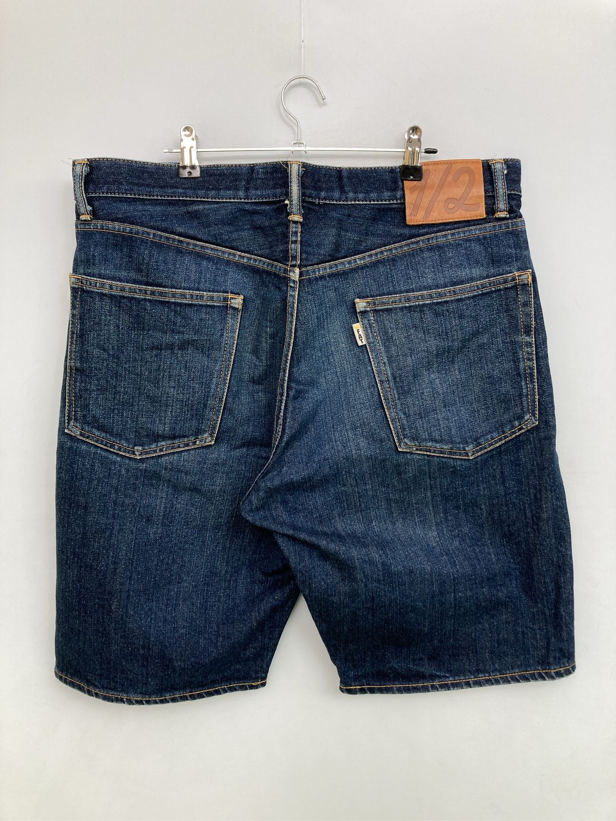 FAT エフエーティー デニムパンツ SKINNY ブルー ショート・ひざ上丈 無地 ワンポイント スタンダード レギュラー ヴィンテージ メンズ