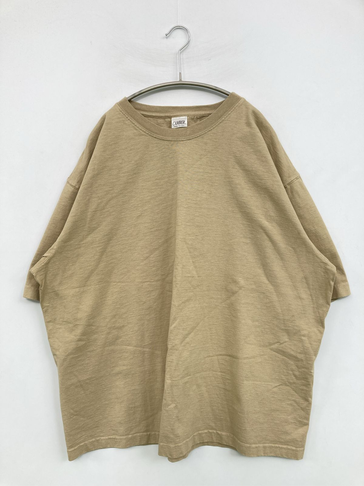 CAMBER キャンバー Tシャツ/カットソー ベージュ 無地 ミドル丈 半袖 クルーネック(丸首) レディース
