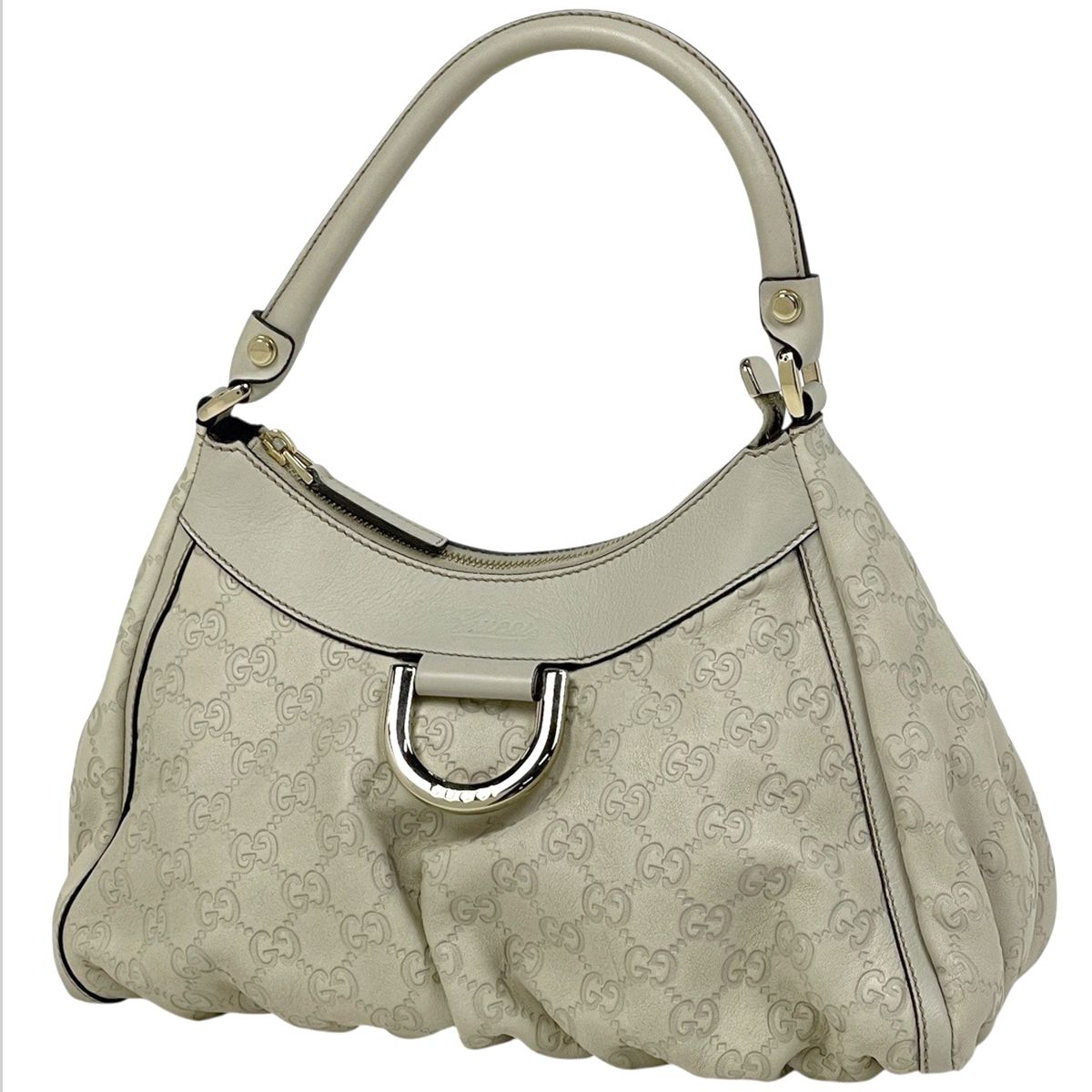 グッチ GUCCI グッチシマ ショルダーバッグ アビー ワンショルダー ハンドバッグ シグネチャー シマレザー ホワイト 190525 レディース 【中古】 47,880円