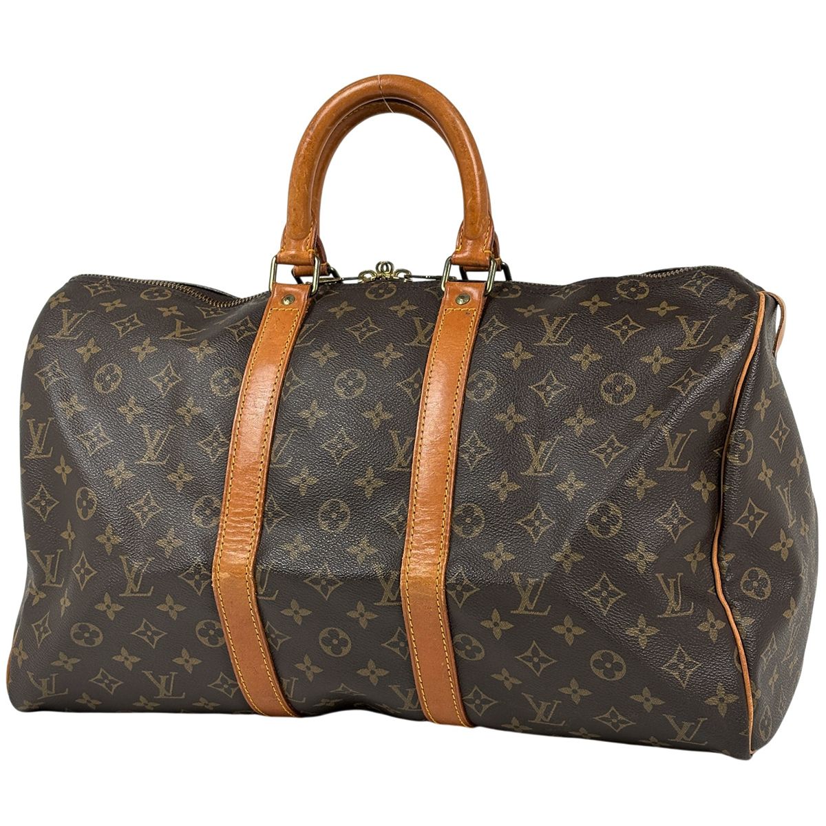 ルイ・ヴィトン Louis Vuitton キーポル45 ハンドバッグ ボストンバッグ モノグラム ブラウン M41428 レディース 【中古】