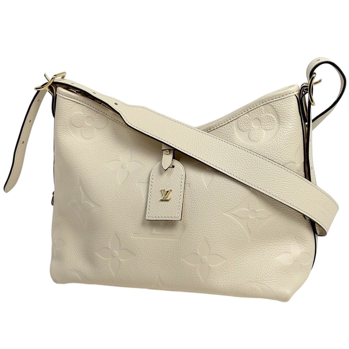 ルイ・ヴィトン Louis Vuitton キャリーオール ジップ NM PM ショルダーバッグ モノグラムアンプラント クレーム M46293 レディース 【中古】