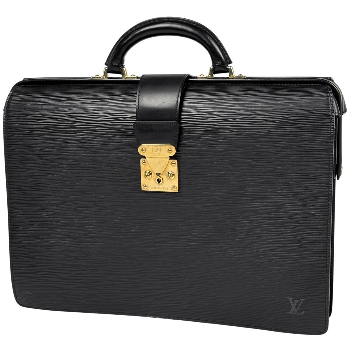 ルイ・ヴィトン Louis Vuitton セルヴィエット フェルモワール ブリーフケース ハンドバッグ ドクターバッグ ビジネスバッグ エピ ノワール(ブラック) M54352 メンズ 【中古】