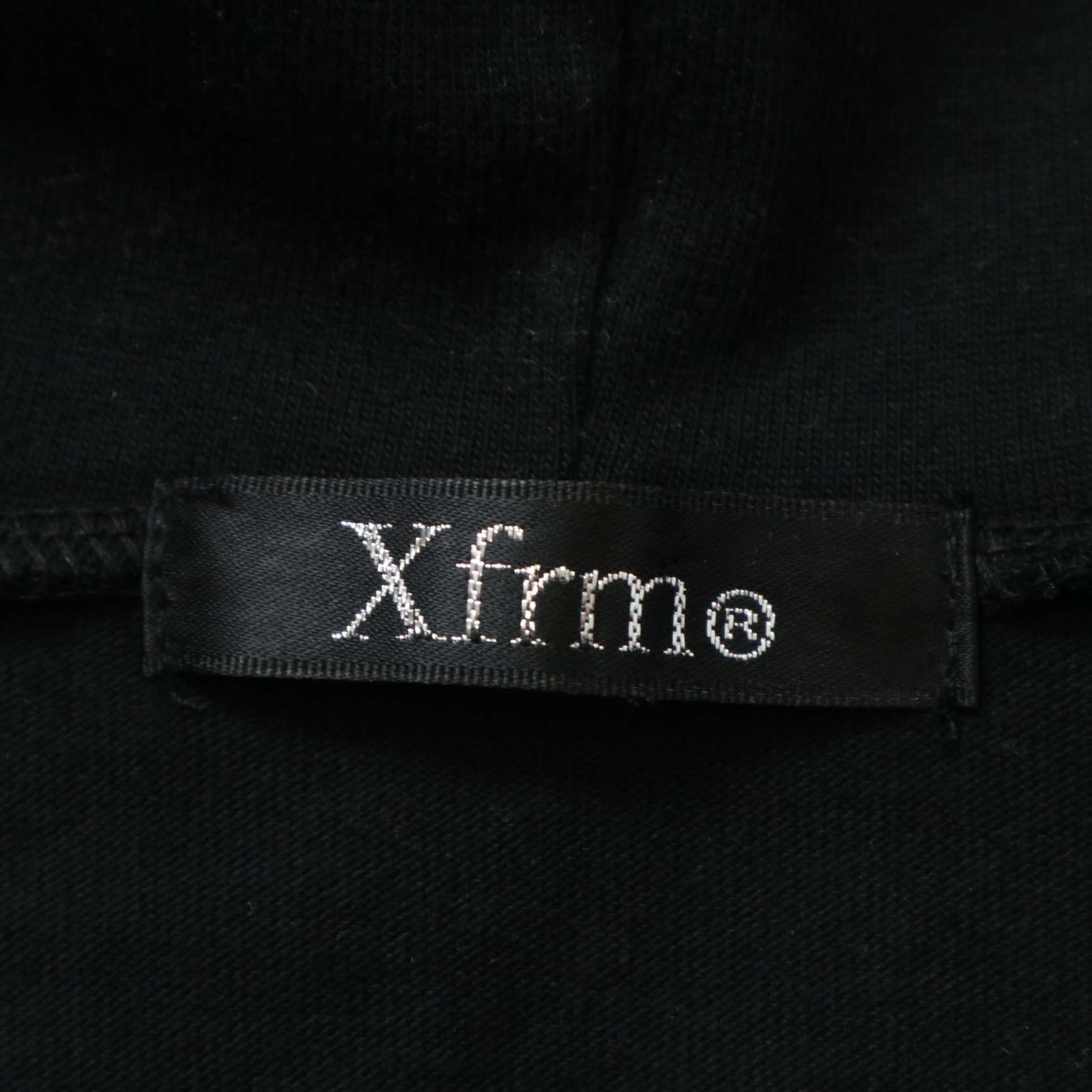 Xfrm トランスフォーム 春夏☆ フーディー ロング丈 切替 半袖 ジップ