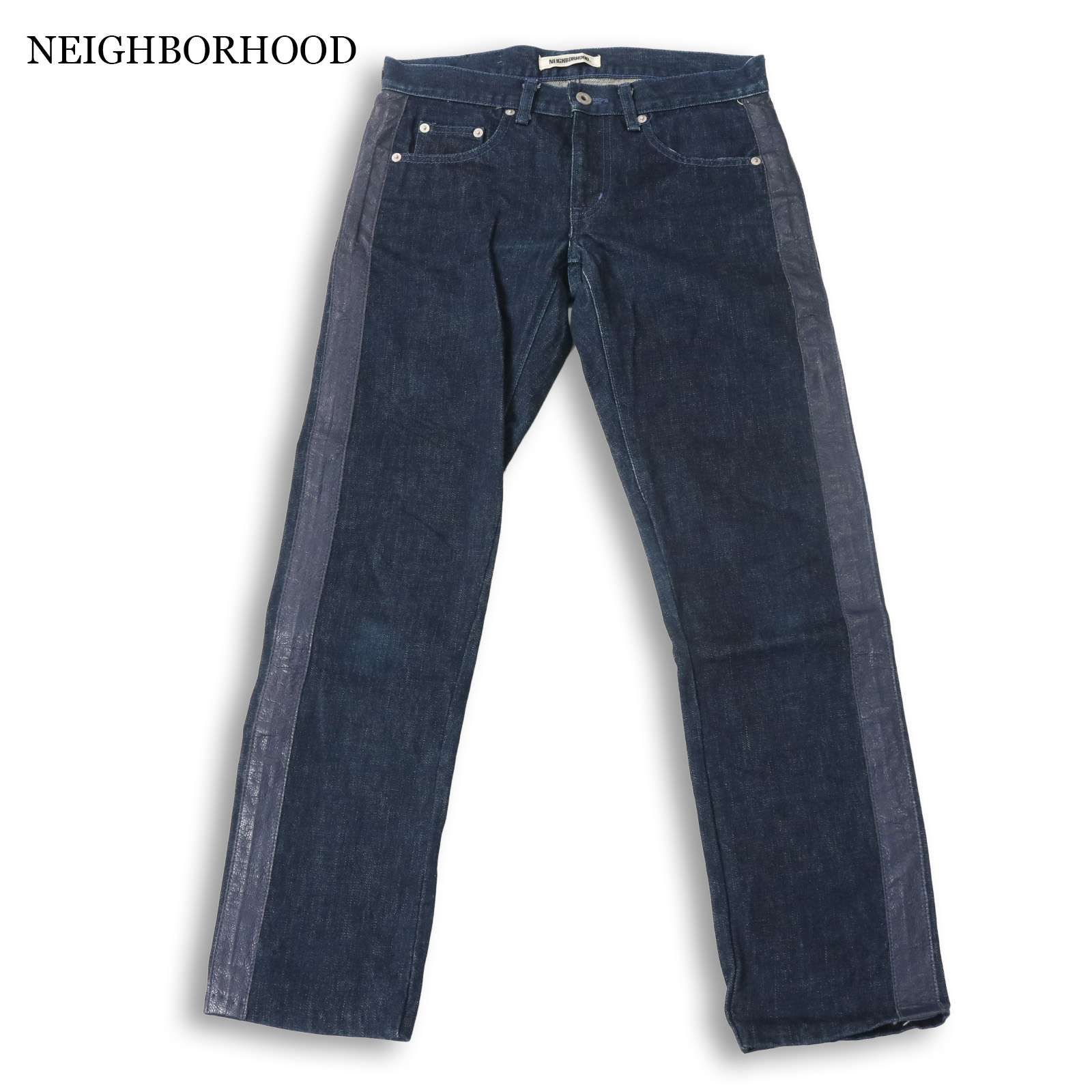 00s★ NEIGHBORHOOD ネイバーフッド 2002★ NARROW サイドライン ナロー デニム パンツ ジーンズ Sz.S メンズ