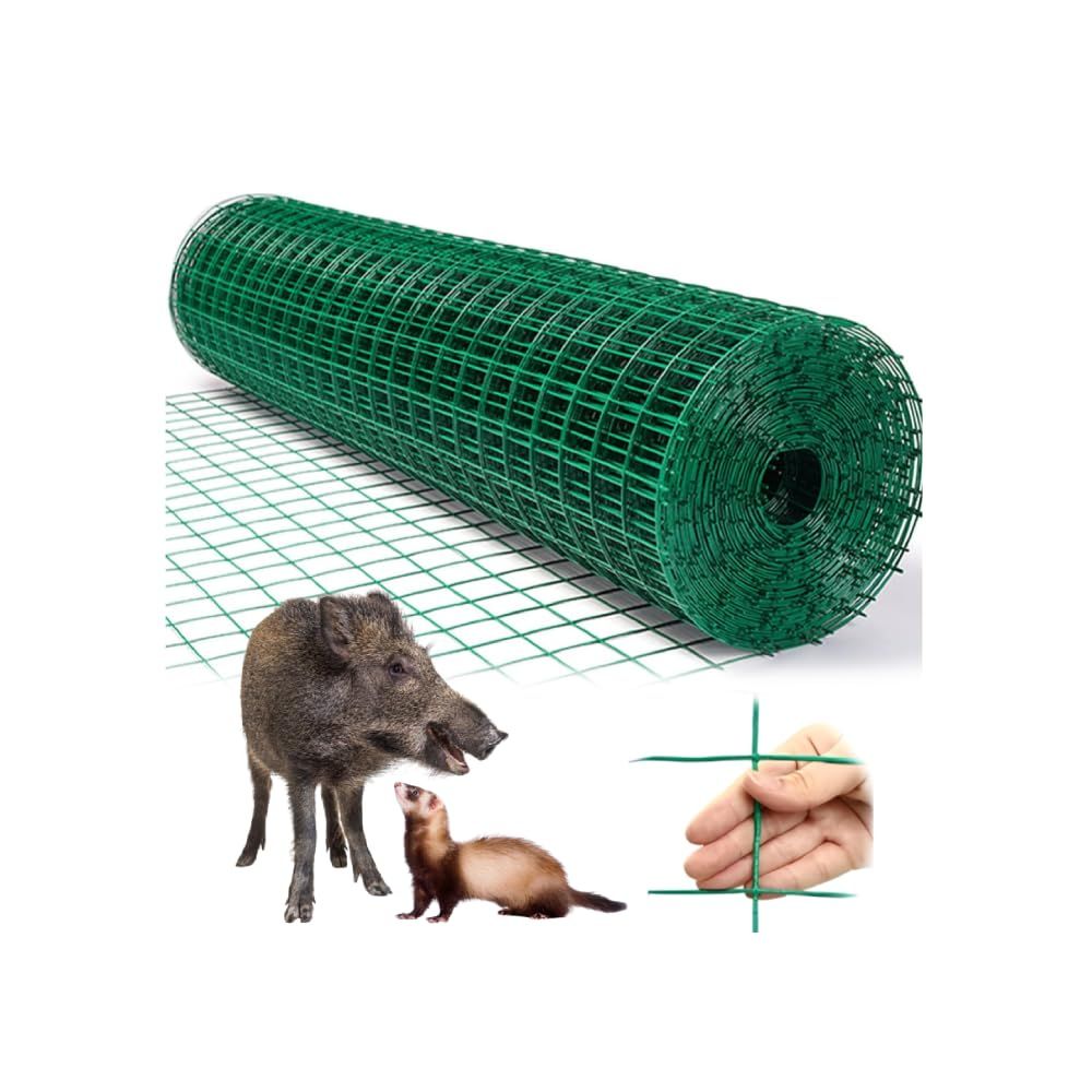 life_mart 防獣ネット 防獣フェンス 1×30m 【 錆びにくい 硬質金網 】 防獣柵 アニマルフェンス 頑丈 よじ登り防止 突起付き 害獣対策 農業 園芸 ドッグラン (1個)/