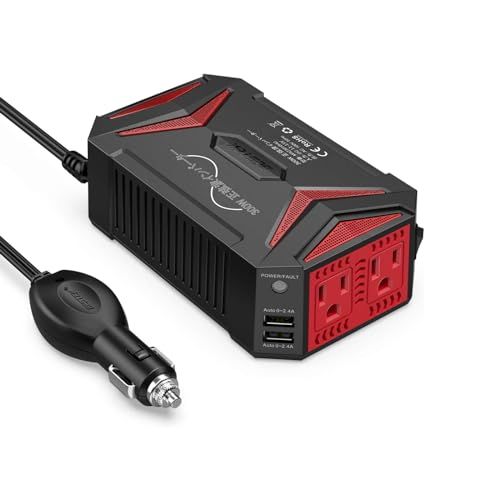BESTEK 正弦波 インバーター シガーソケット コンセント 300W DC12VをAC100Vに変換 USB2ポート搭載 車載用インバーター カーインバーター 12V車専用 MRZ3010HU/