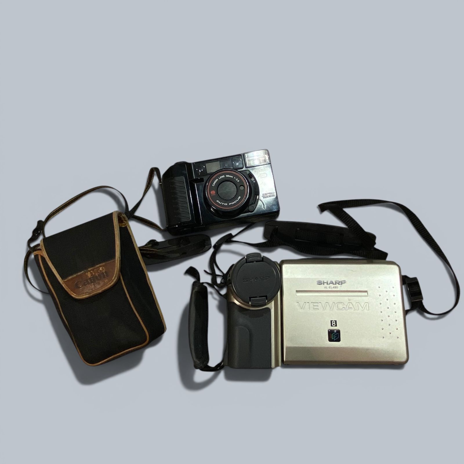 SHARP シャープ×Canon キャノン ビデオカメラ コンパクトフィルムカメラ 2点セット ジャンク品 VIEWCAM VL-EL480 Autoboy 2 KT60-G-KG